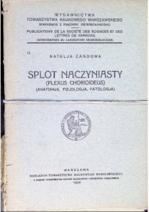 Splot naczyniasty 1928 r. - książka  wyd. 1928