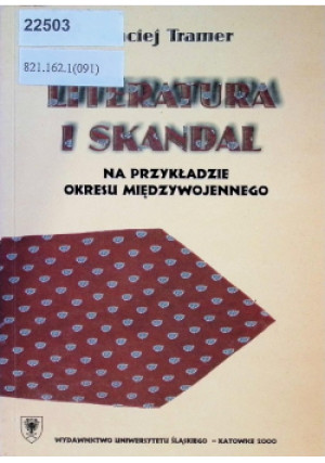 Literatura i skandal - Maciej Tramer - książka  wyd. 2000