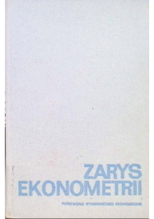 Zarys ekonometrii - książka  wyd. 1979