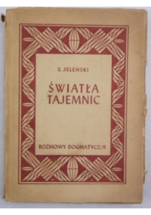 Światła tajemnic, 1936 r. - S. Jeleński - książka  wyd. 1936