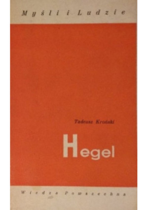 Hegel - Tadeusz Kroński - książka  wyd. 1961