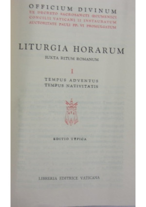 Liturgia Horarum Tom I - książka  wyd. 1975