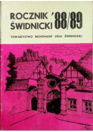 Rocznik Świdnicki 88 / 89 - książka  wyd. 1989