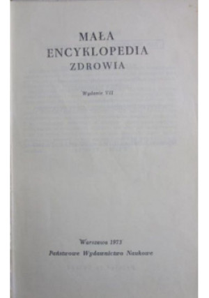Mała encyklopedia zdrowia - Jan Wolański - książka  wyd. 1973