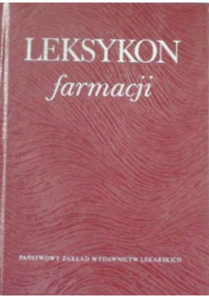 Leksykon farmacji - Adam Danek - książka  wyd. 1990