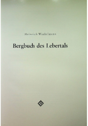 Bergbuch des lebertals - Heinrich Winkelmann - książka  wyd. 1962