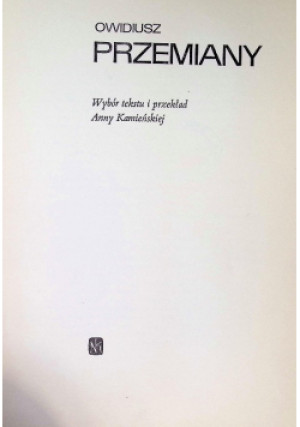 Przemiany - Owidiusz - książka  wyd. 1969