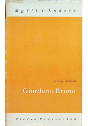 Giordano Bruno - Andrzej Nowicki - książka  wyd. 1979