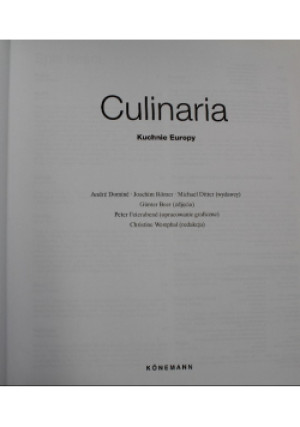 Culinaria. Kuchnie Europy - Andre Domine - książka  wyd. 2004