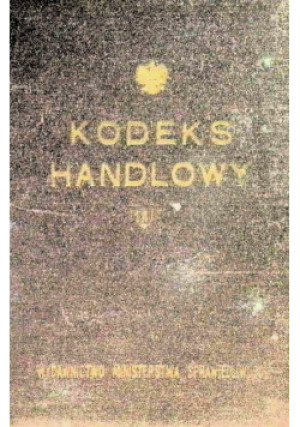 Kodeks handlowy 1934 r. - książka  wyd. 1934