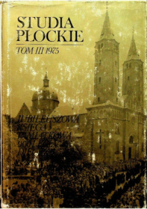 Studia płockie Tom III - Jerzy Kłoczowski - książka historyczna wyd. 1975