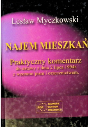 Najem mieszkań - Lesław Myczkowski - książka  wyd. 1998