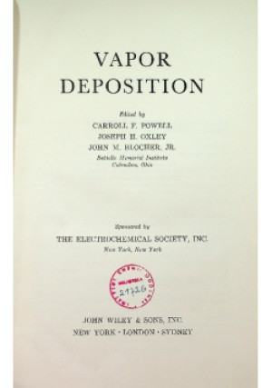 Vapor deposition - Carroll F. Powell - książka  wyd. 1966