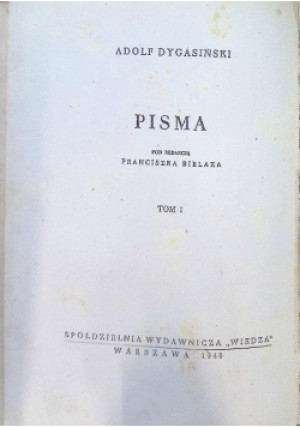 Gody Życia, 1948 r. - Adolf Dygasiński - książka  wyd. 1948