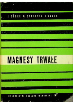 Magnesy trwałe - J. Dedek - książka  wyd. 1964