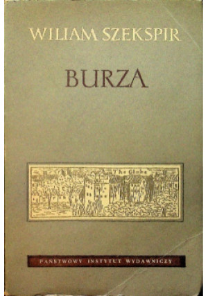 Burza - Wiliam Szekspir - książka  wyd. 1956