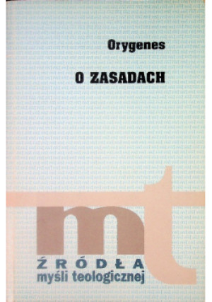 Orygenes O zasadach - Orygenes - książka  wyd. 1996