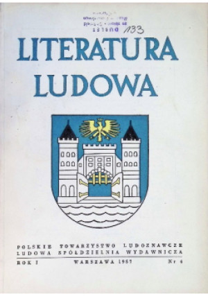 Literatura ludowa Nr 4 / 57 - książka  wyd. 1957