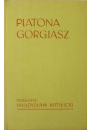 Platona gorgiasz - Platon - książka reportaż wyd. 1958