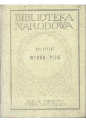Wybór pism - Ksenofont - książka  wyd. 1966