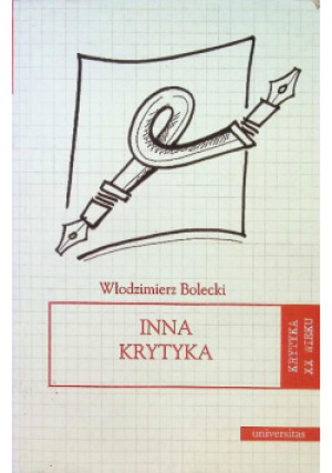 Inna krytyka - Włodzimierz Bolecki - książka  wyd. 2005
