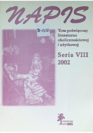 Napis Seria Nr 8 / 02 - książka  wyd. 2002