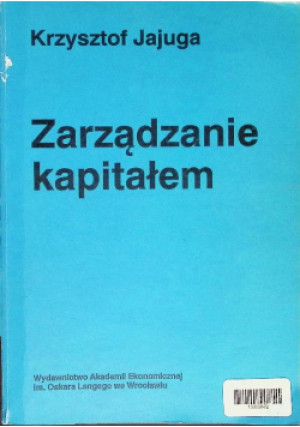Zarządzanie kapitałem - Krzysztof Jajuga - książka  wyd. 1993