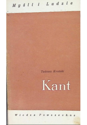 Kant - Tadeusz Kroński - książka  wyd. 1966