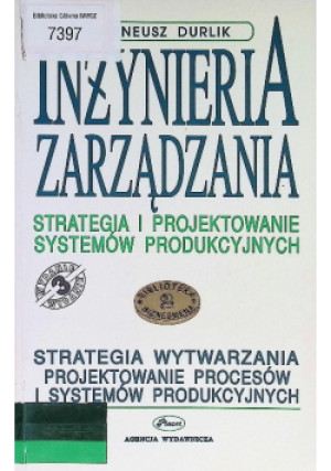 Inżyniera zarządzania 2 - Ireneusz Durlik - książka  wyd. 1999