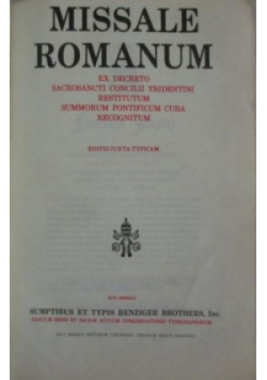 Missale Romanum - książka  wyd. 1963