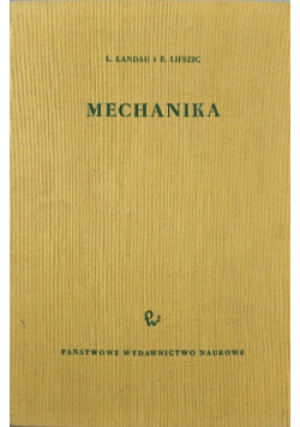 Mechanika - L. Landau - książka  wyd. 1961