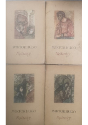 Nędznicy Tom 1 do 4 - Wiktor Hugo - książka  wyd. 1956