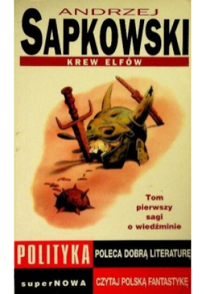 Krew elfów Tom 1 - Andrzej Sapkowski - książka fantasy wyd. 1994