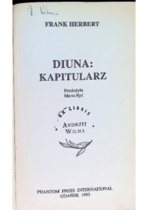Diuna kapitularz - Frank Herbert - książka  wyd. 1993