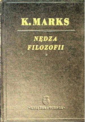 Nędza filozofii 1949 r. - Karol Marks - książka  wyd. 1949