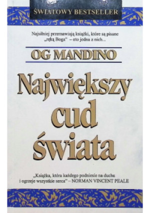 Największy cud świata - Og Mandino - książka  wyd. 2015