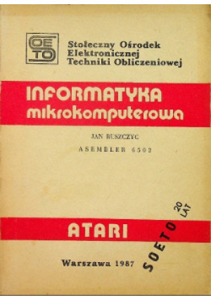 Asembler 6502 - Jan Ruszczyc - książka  wyd. 1987