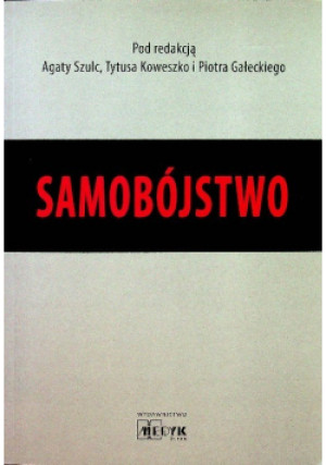 Samobójstwo - Agata Szulc - książka  wyd. 2016