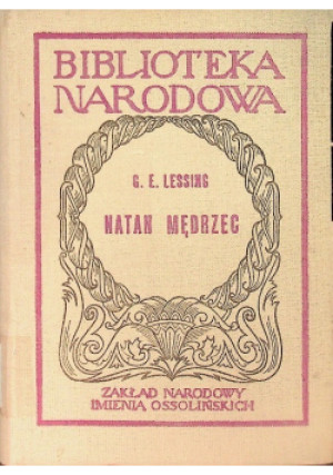 Natan Mędrzec - G. E. Lessing - książka historyczna wyd. 1963