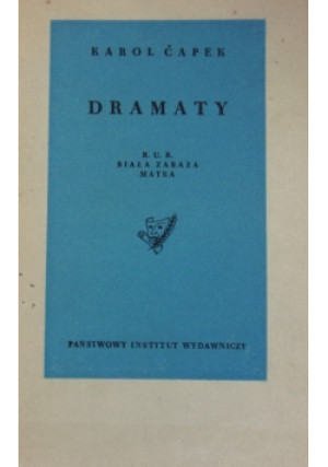 Capek Dramaty - Karol Capek - książka  wyd. 1956