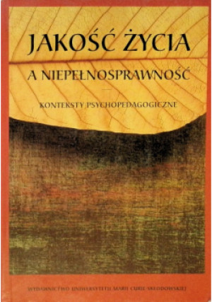 Jakość życia a niepełnosprawność - Zofia Palak - książka  wyd. 2006