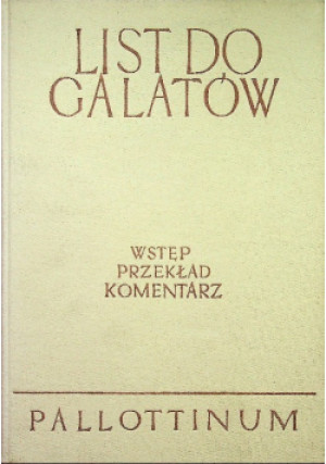 List do Galatów - książka  wyd. 1978