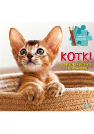 Książeczka z puzzlami i kolorowankami Kotki - książka  wyd. 2022