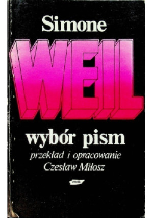 Weil Wybór pism - Simone Weil - książka  wyd. 1991