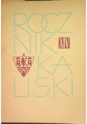 Rocznik Kaliski  Nr 1/81 Tom XIV - książka  wyd. 1981