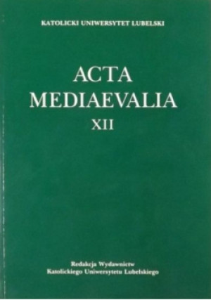 Acta Mediaevalia XII - książka  wyd. 1999