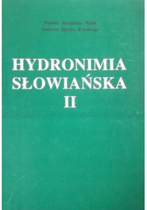 Hydronimia słowiańska Tom 2 - Kazimierz Rymut - książka  wyd. 1996