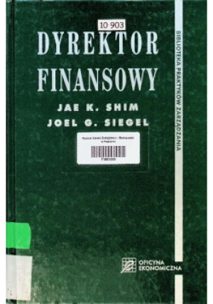 Dyrektor finansowy - Jae K. Shim - książka  wyd. 2001