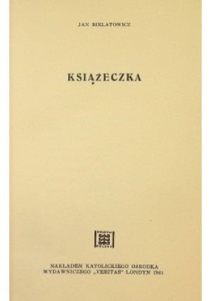 Książeczka - Jan Bielatowicz - książka  wyd. 1961