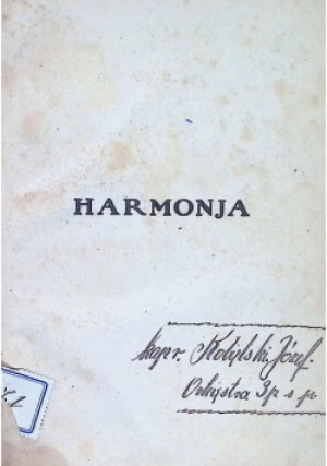 Harmonja 1923 r. - Dr. Józef Reiss - książka  wyd. 1923